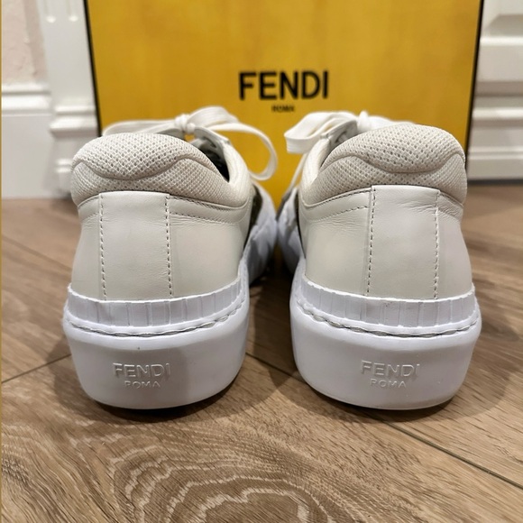 Fendi FF Canvas Low-Top Sneakers. - Picture 3 of 10